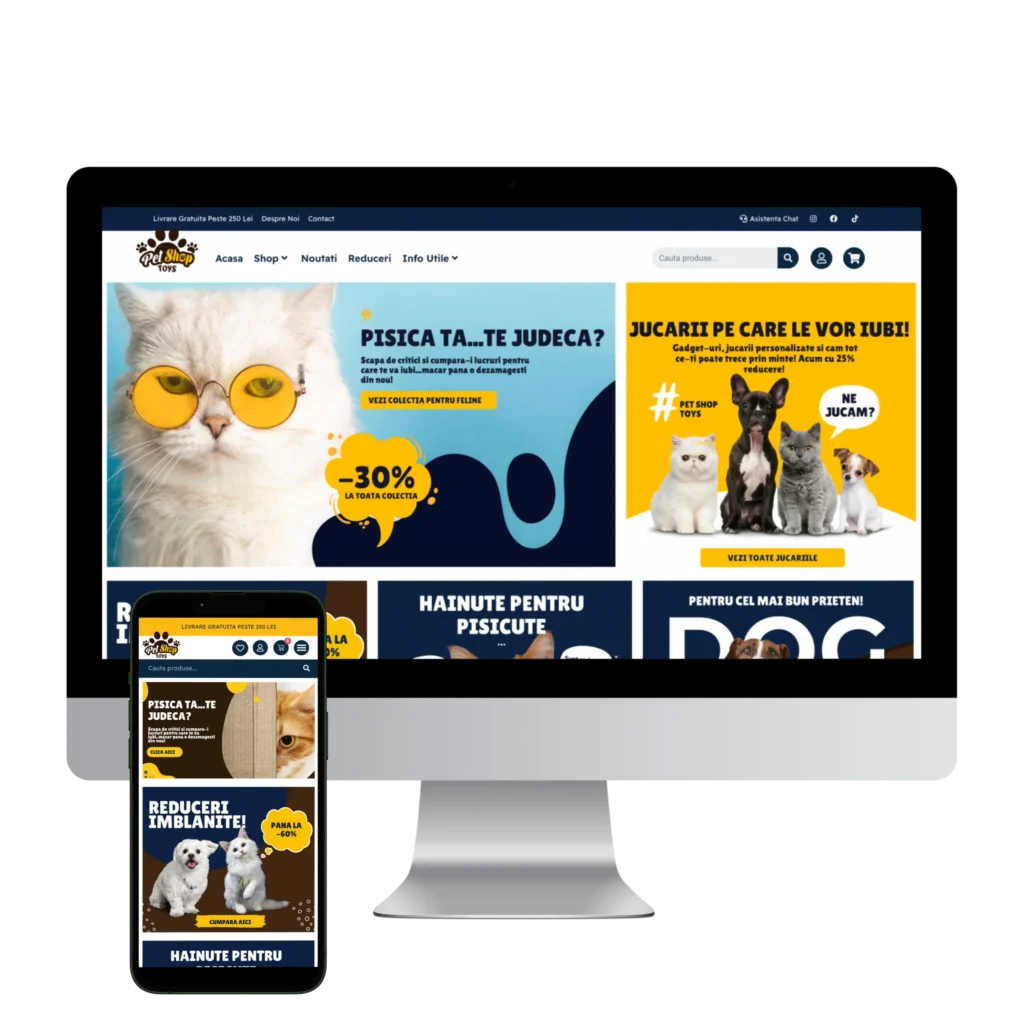 Servicii Creare Magazin Online, magazine online, e-commerce, pret creare magazin online, agentie web design