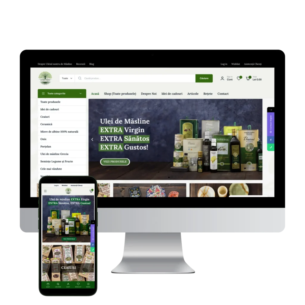Servicii Creare Magazin Online, magazine online, e-commerce, pret creare magazin online, agentie web design